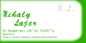 mihaly lajer business card